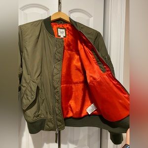 Gap Bomber Jacket with Orange Contrast